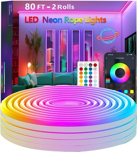 Led neon strip lights 24m - led,