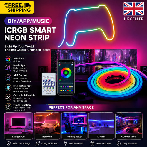 Led neon lights strip - led, rgb