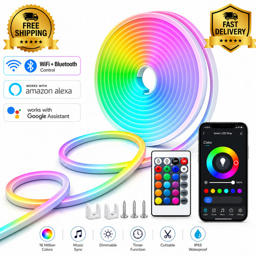 Led neon lights strip - led,